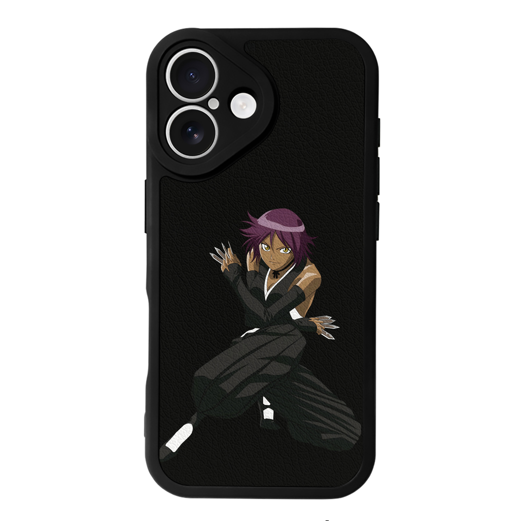 （画像用） ブリーチ 四楓院 夜一（しほういん よるいち） BLEACH Shihouin Yoruichi 【iPhone 16シリーズ対応】シリコンスマホケース（レザー調） 材質：シリコン